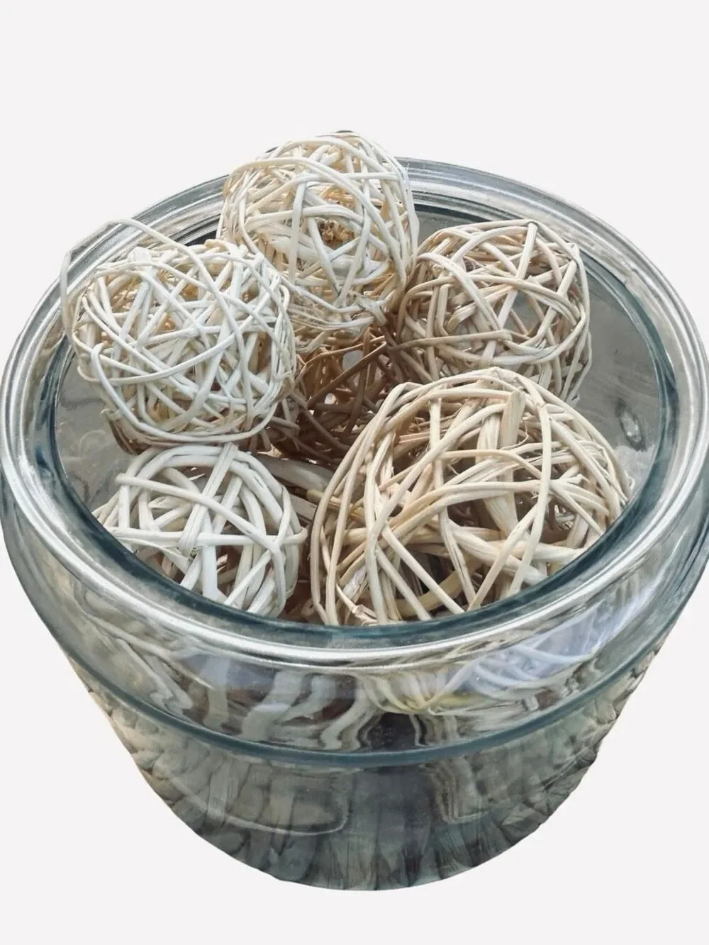 Wicker Rattan Decorative Balls 15 Piece Set